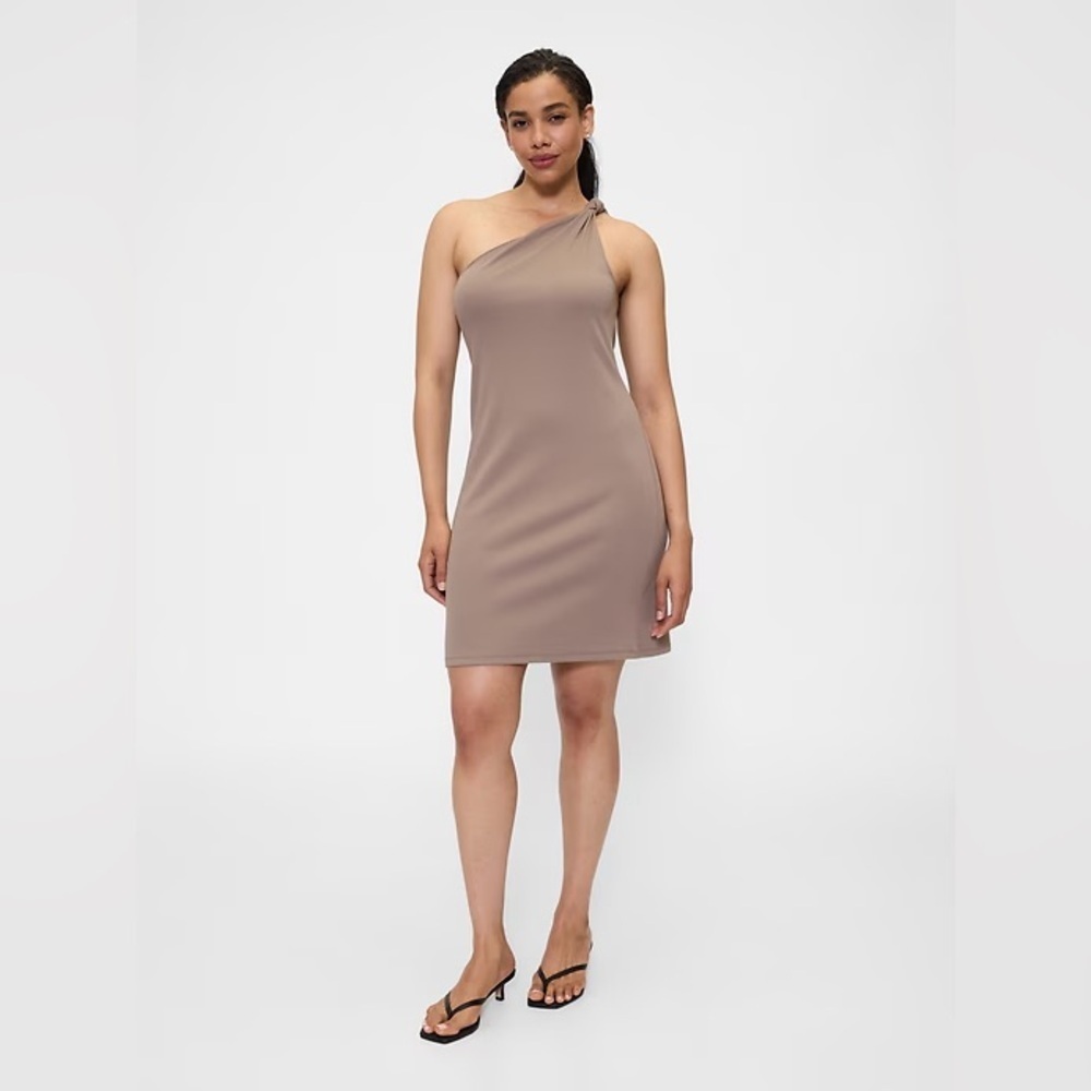 GAP KNOTTED SHOULDER DRESS - TAUPE MULTI SIZES (NEW WITH TAGS) A20